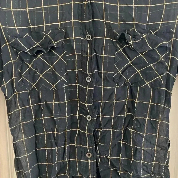 Franck Olivier Sheer Windowpane Print Button Down Shirt - Picture 4 of 5